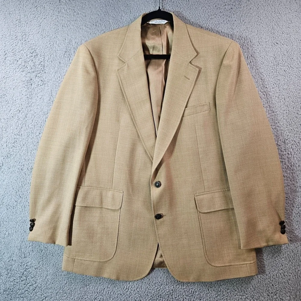 Botany 500 Suit Blazer Sport Coat Men 42S‎ Light Brown - Flaw